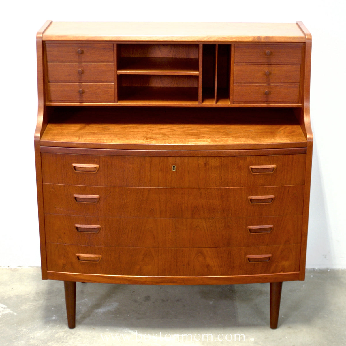 Danish Teak Secretary Desk - #A1850