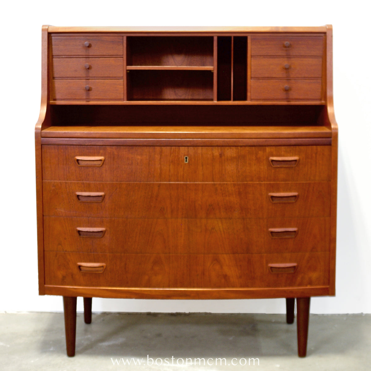 Danish Teak Secretary Desk - #A1850