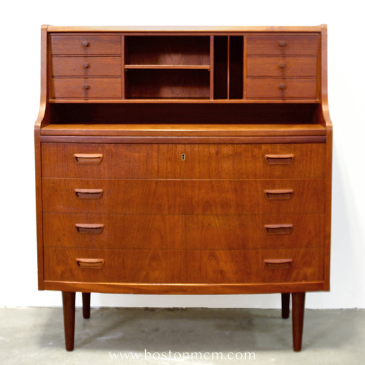 Danish Teak Secretary Desk - #A1850