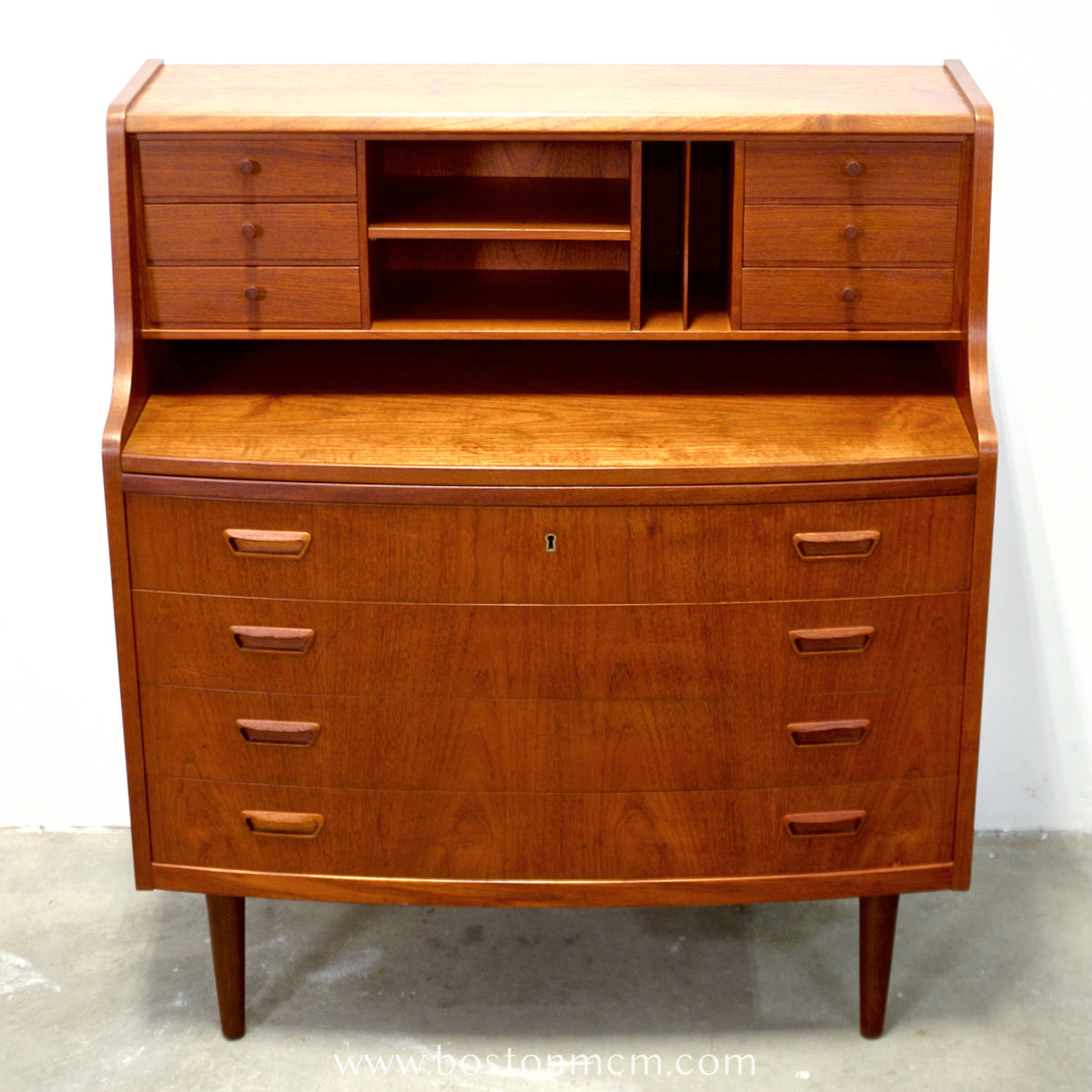 Danish Teak Secretary Desk - #A1850