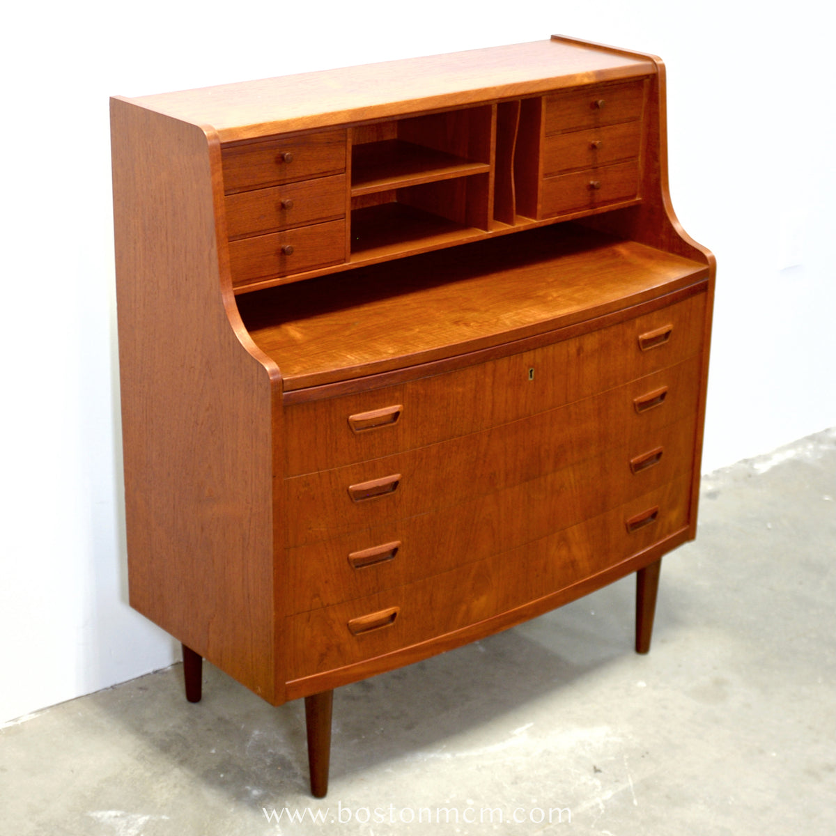 Danish Teak Secretary Desk - #A1850