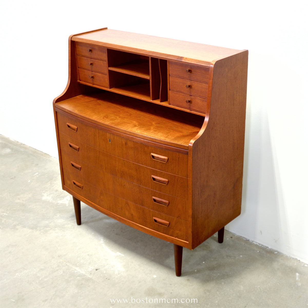 Danish Teak Secretary Desk - #A1850