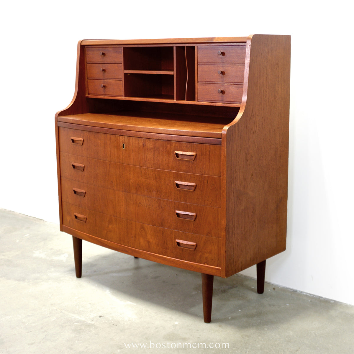 Danish Teak Secretary Desk - #A1850