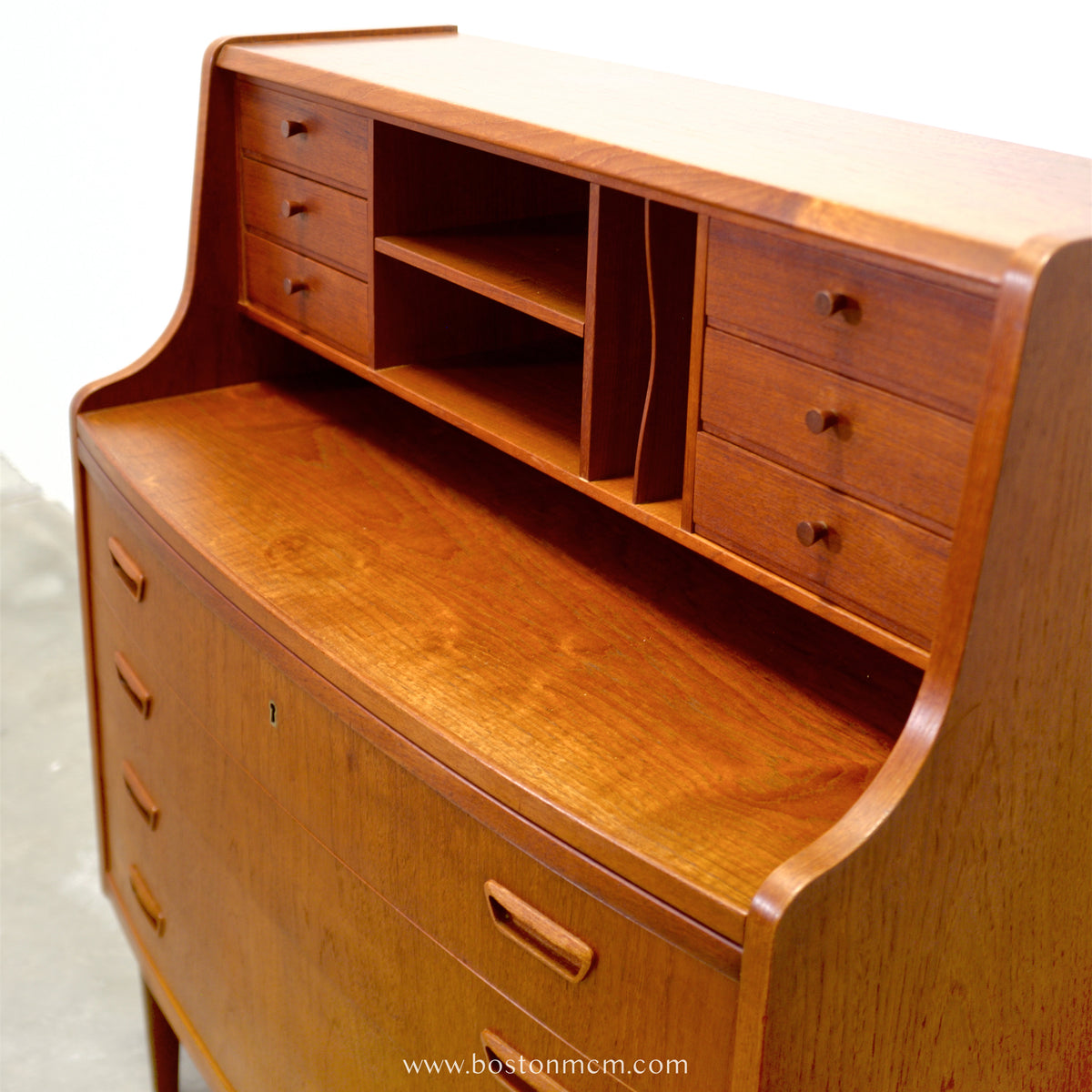 Danish Teak Secretary Desk - #A1850