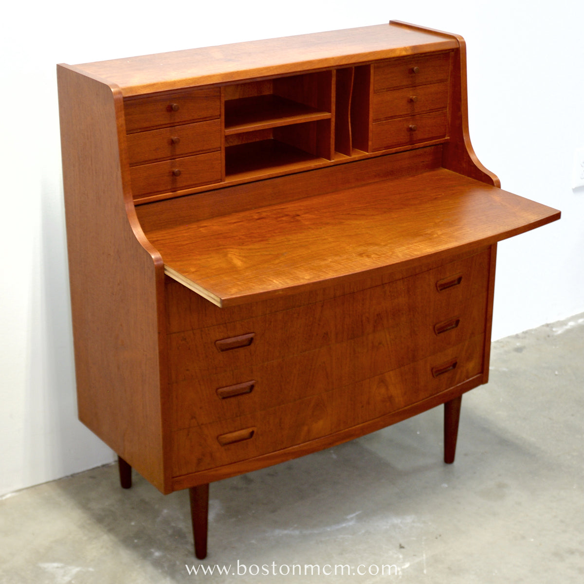 Danish Teak Secretary Desk - #A1850