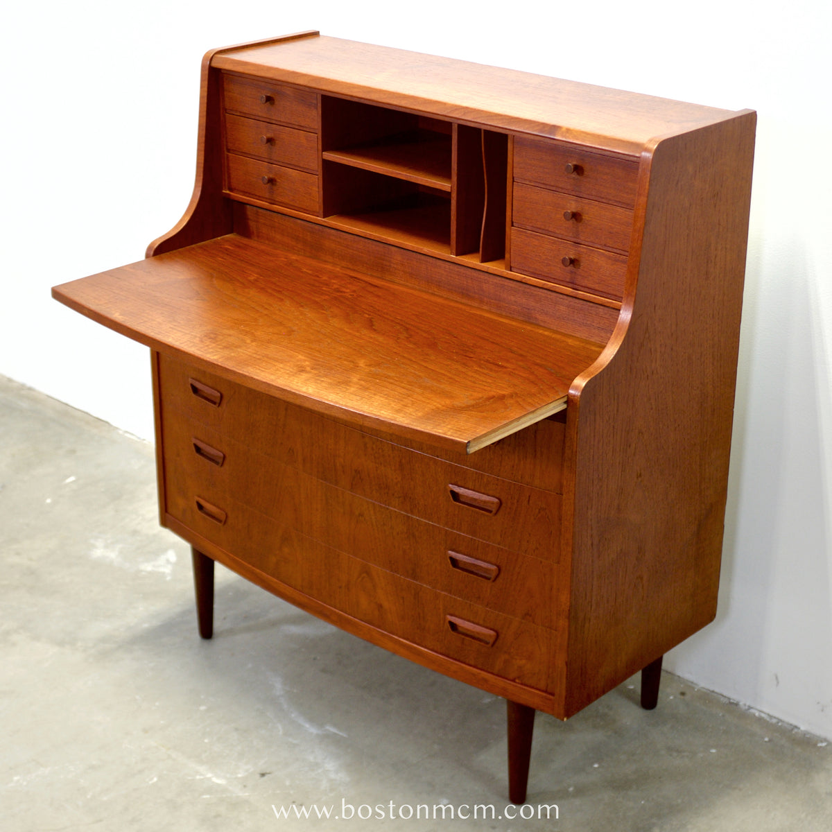 Danish Teak Secretary Desk - #A1850