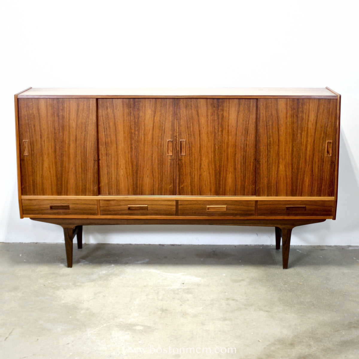 Westergaard Møbelfabrik Danish Rosewood Highboard / Tall Sideboard Designed by Børge Seindal - #A1909