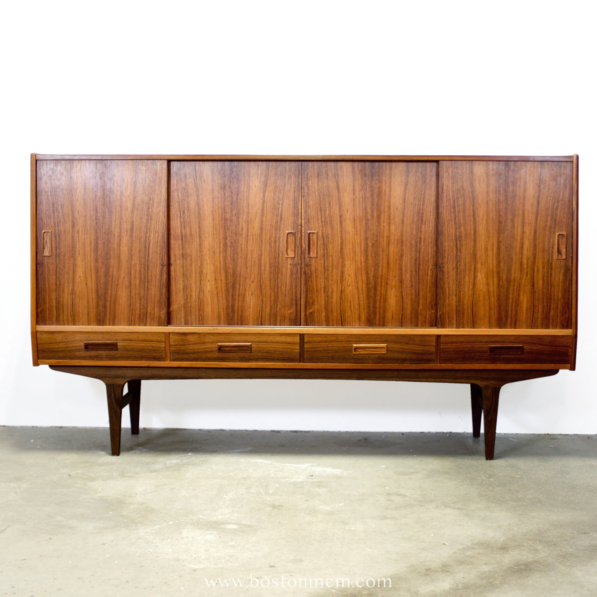 Westergaard Møbelfabrik Danish Rosewood Highboard / Tall Sideboard Designed by Børge Seindal - #A1909