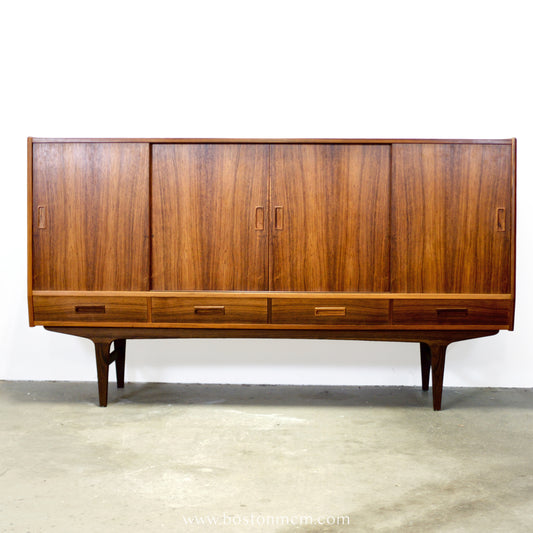 Westergaard Møbelfabrik Danish Rosewood Highboard / Tall Sideboard Designed by Børge Seindal - #A1909