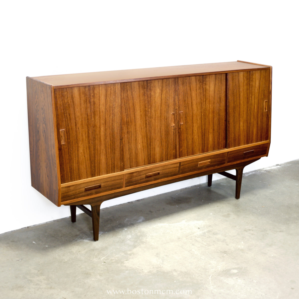 Westergaard Møbelfabrik Danish Rosewood Highboard / Tall Sideboard Designed by Børge Seindal - #A1909