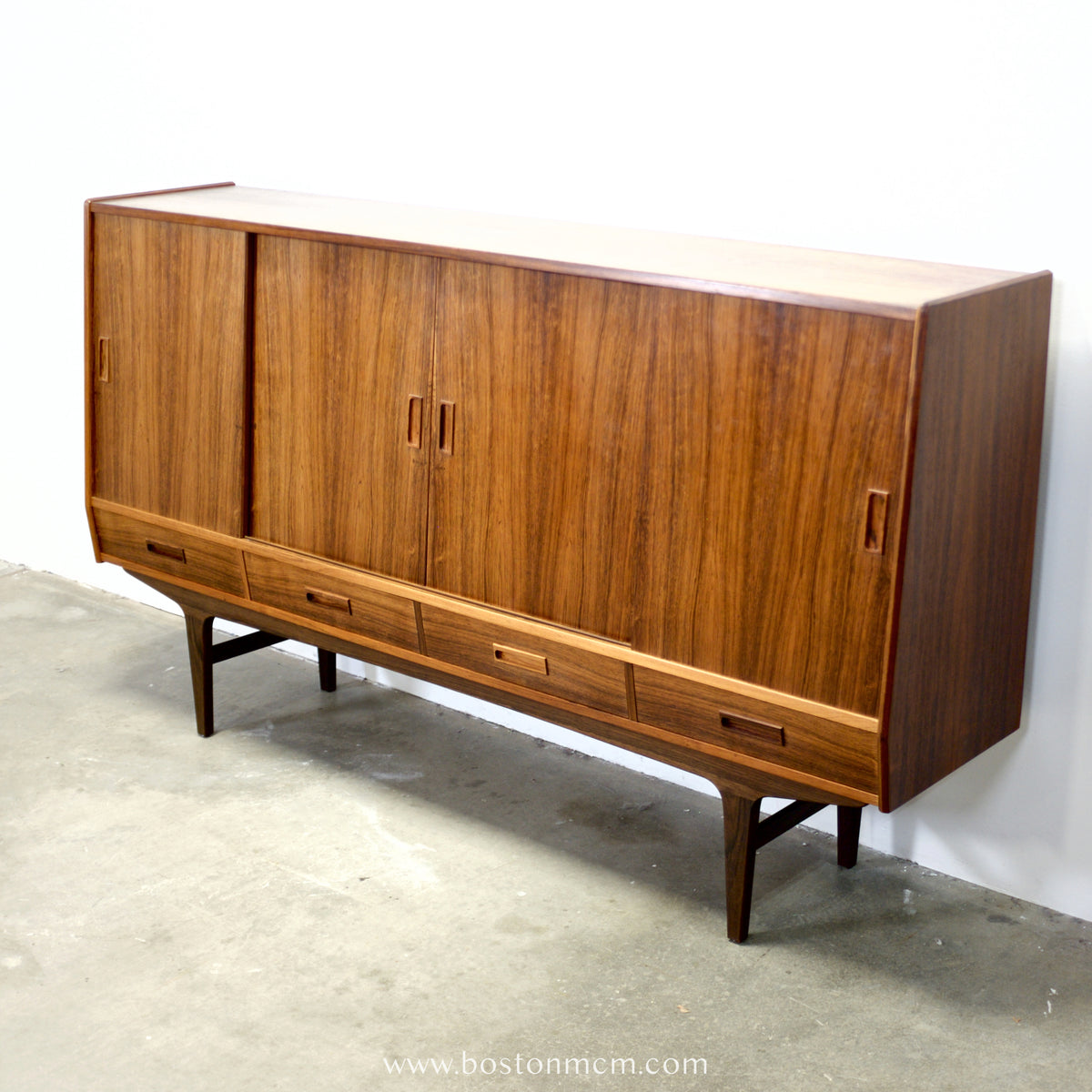 Westergaard Møbelfabrik Danish Rosewood Highboard / Tall Sideboard Designed by Børge Seindal - #A1909