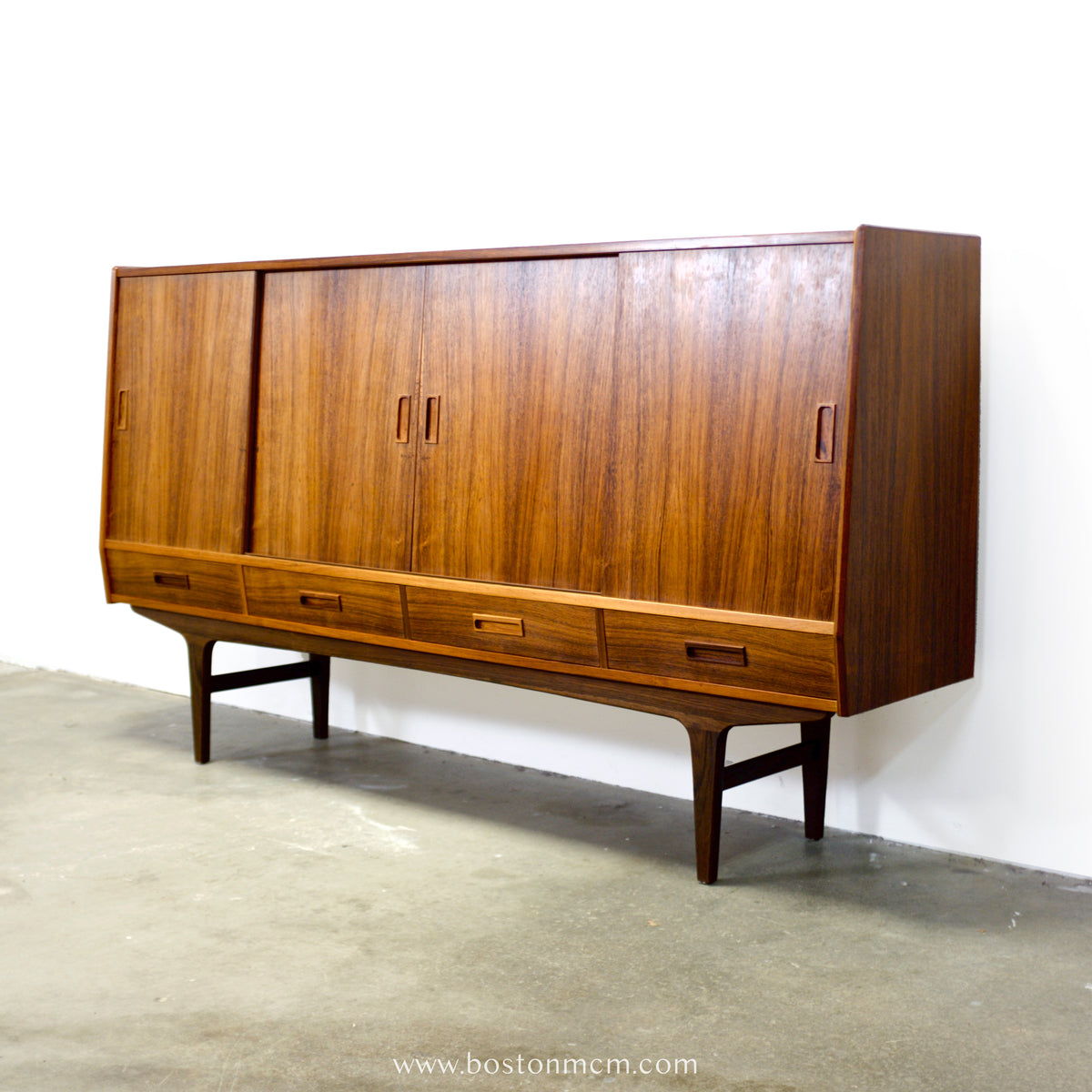 Westergaard Møbelfabrik Danish Rosewood Highboard / Tall Sideboard Designed by Børge Seindal - #A1909