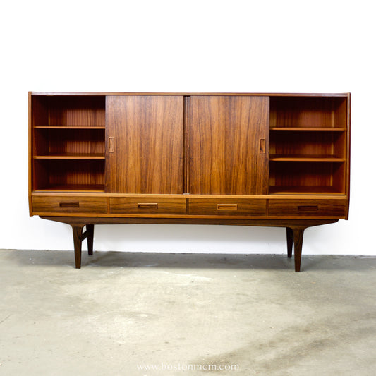 Westergaard Møbelfabrik Danish Rosewood Highboard / Tall Sideboard Designed by Børge Seindal - #A1909