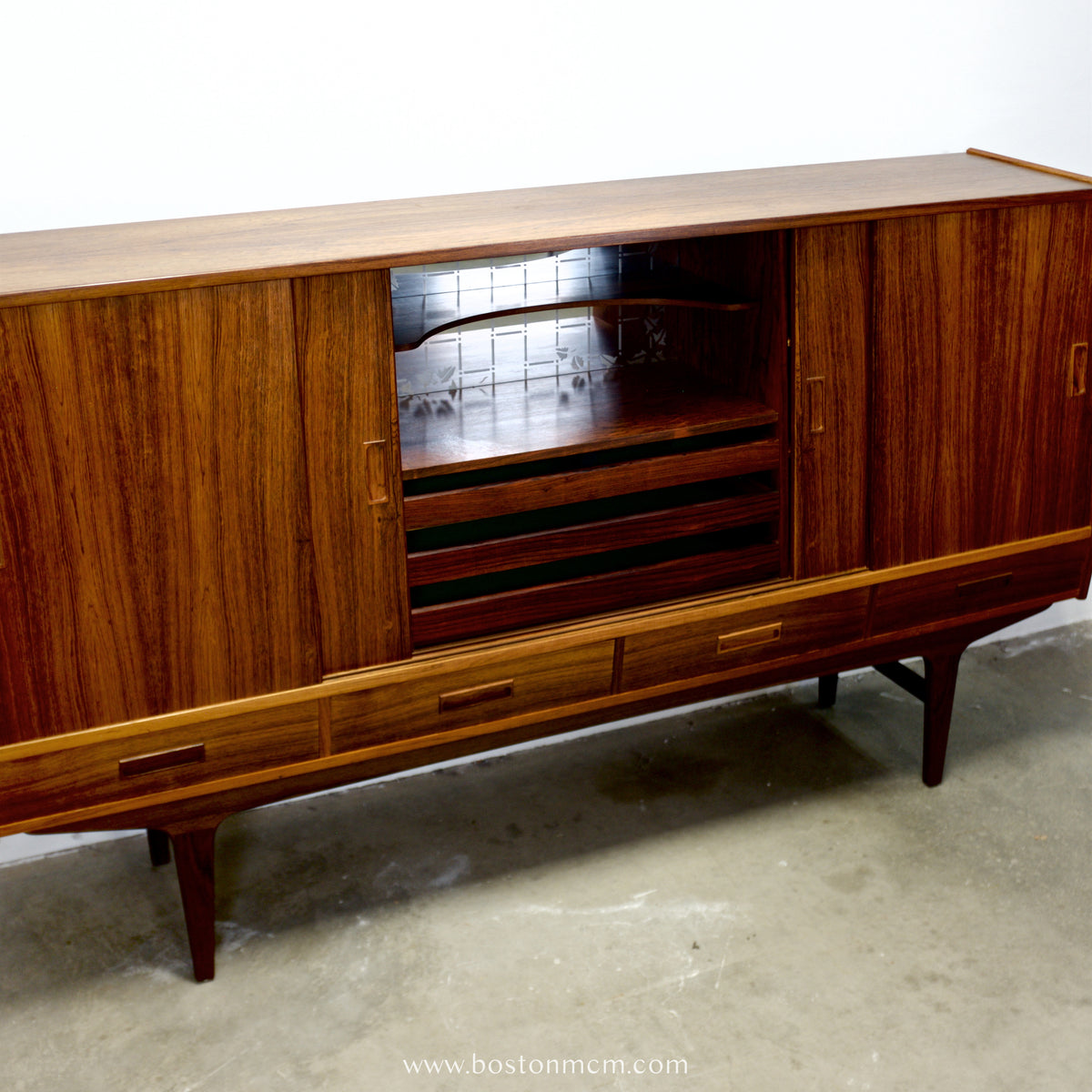 Westergaard Møbelfabrik Danish Rosewood Highboard / Tall Sideboard Designed by Børge Seindal - #A1909