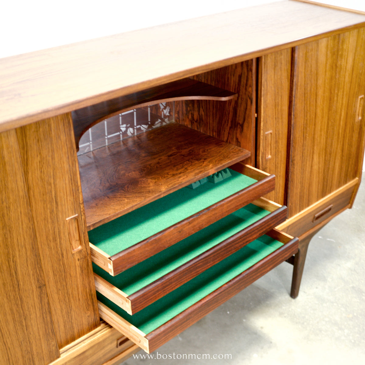 Westergaard Møbelfabrik Danish Rosewood Highboard / Tall Sideboard Designed by Børge Seindal - #A1909