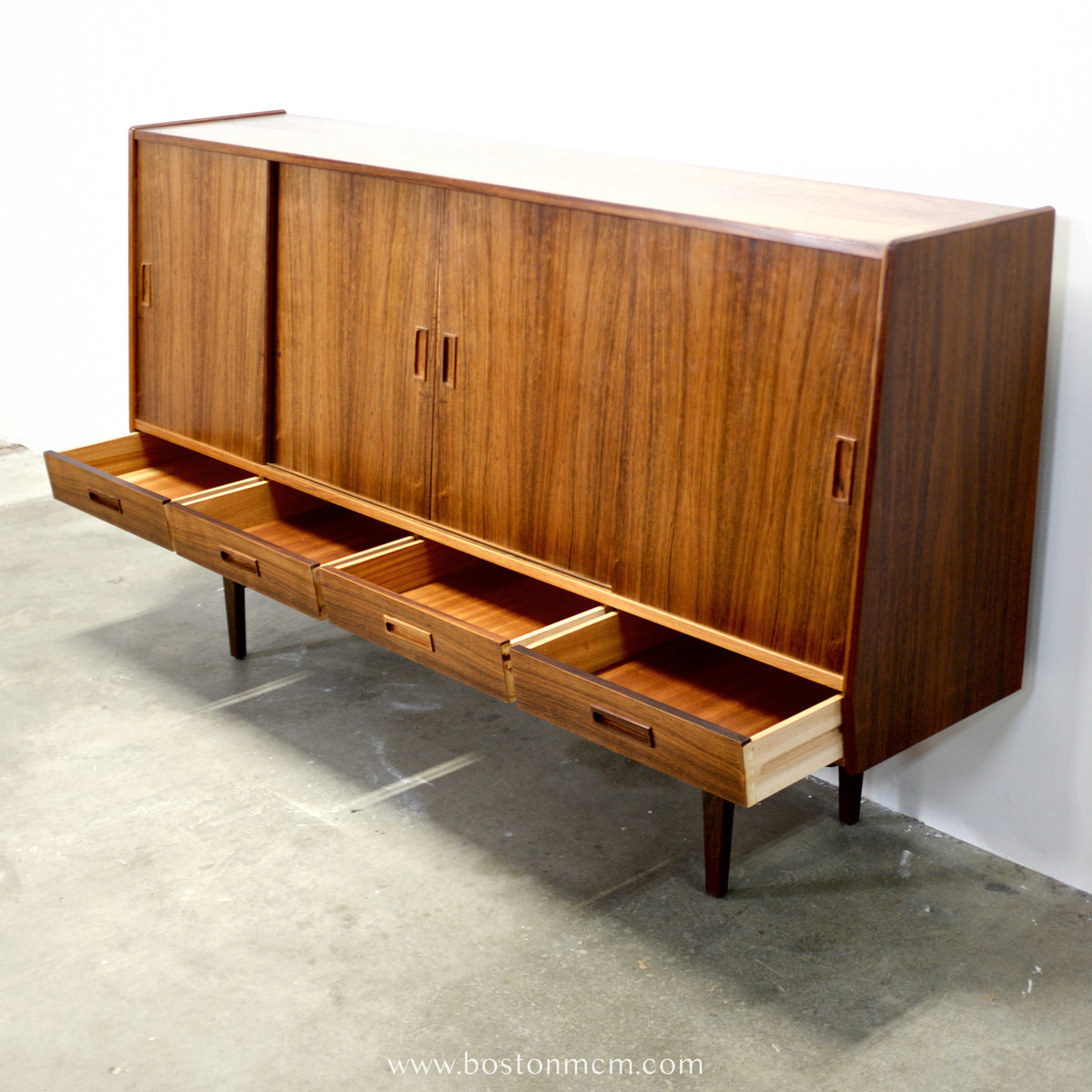 Westergaard Møbelfabrik Danish Rosewood Highboard / Tall Sideboard Designed by Børge Seindal - #A1909