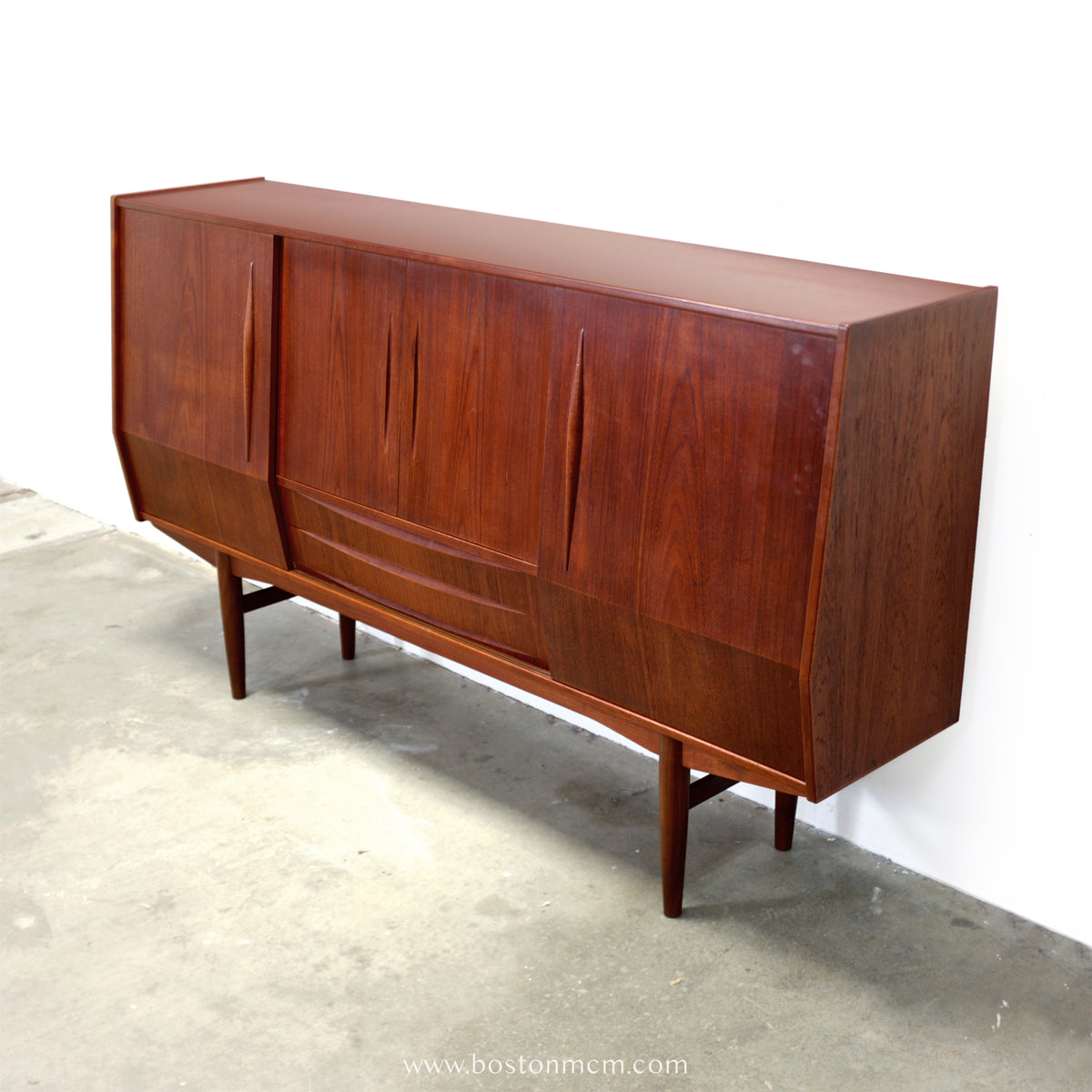 Danish Teak Highboard Designed by E.W. Bach  - #A1906