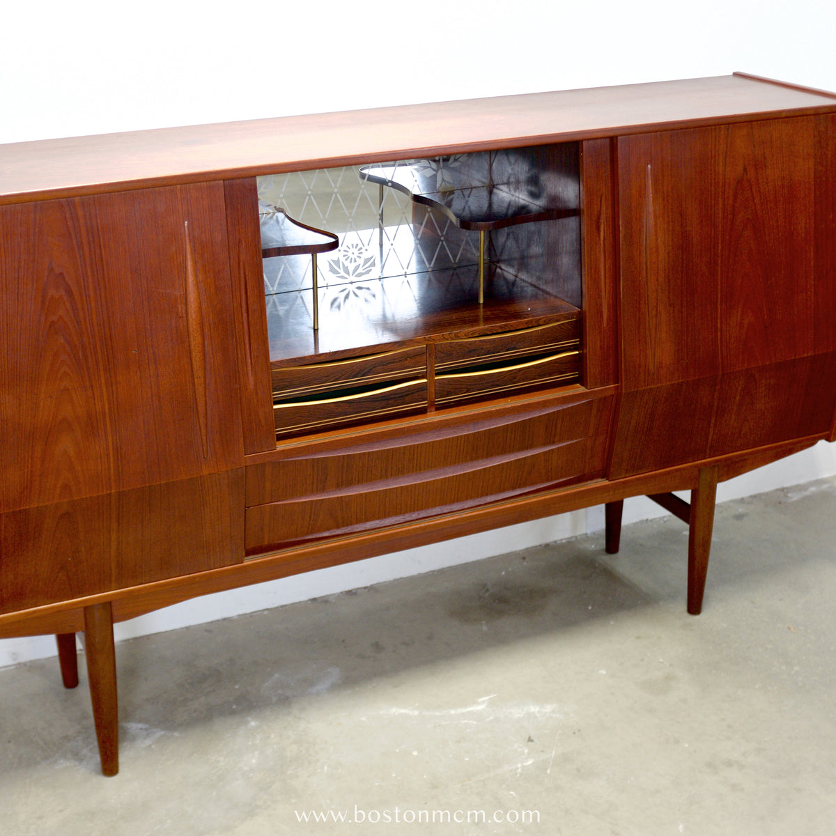 Danish Teak Highboard Designed by E.W. Bach  - #A1906
