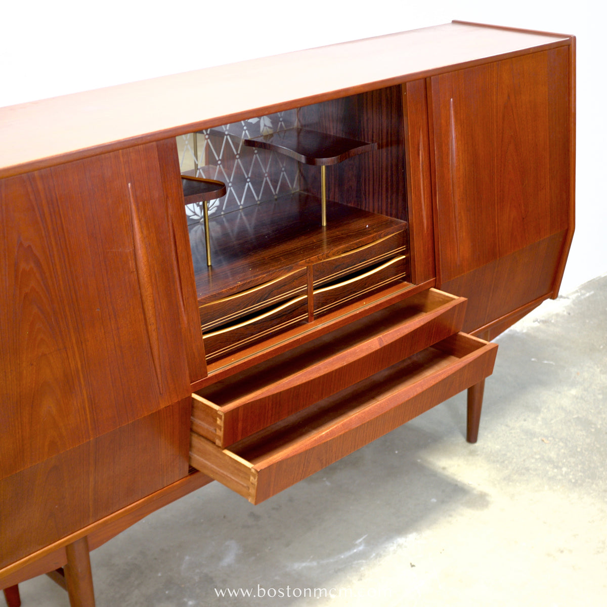 Danish Teak Highboard Designed by E.W. Bach  - #A1906