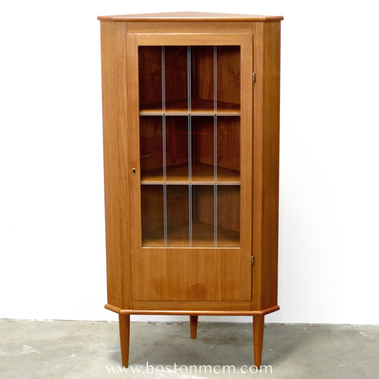 Danish Teak Corner Cabinet - #A1928