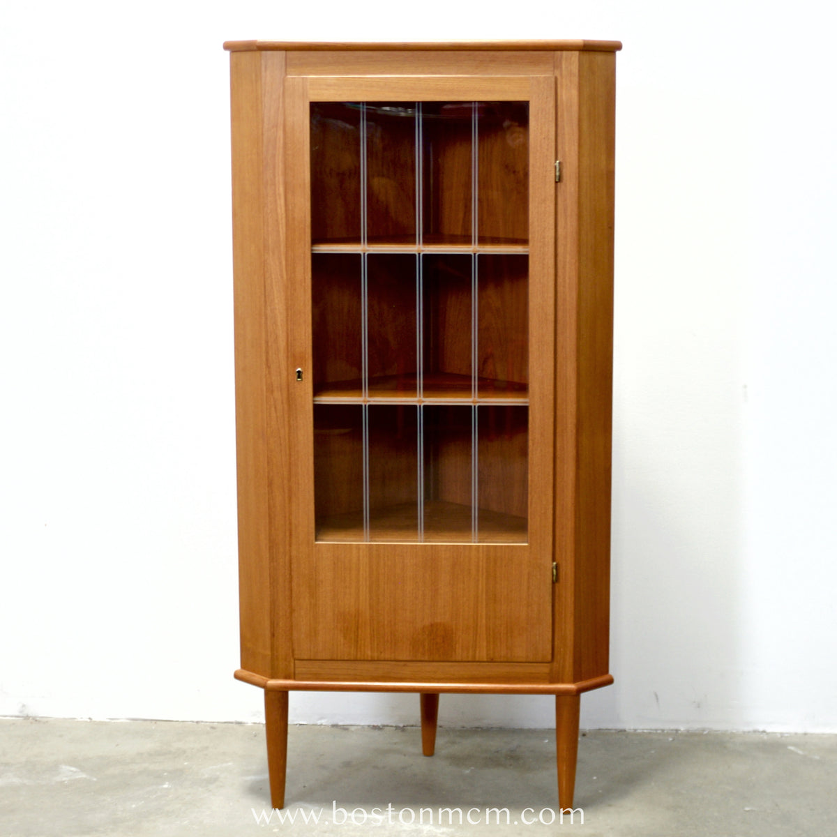 Danish Teak Corner Cabinet - #A1928