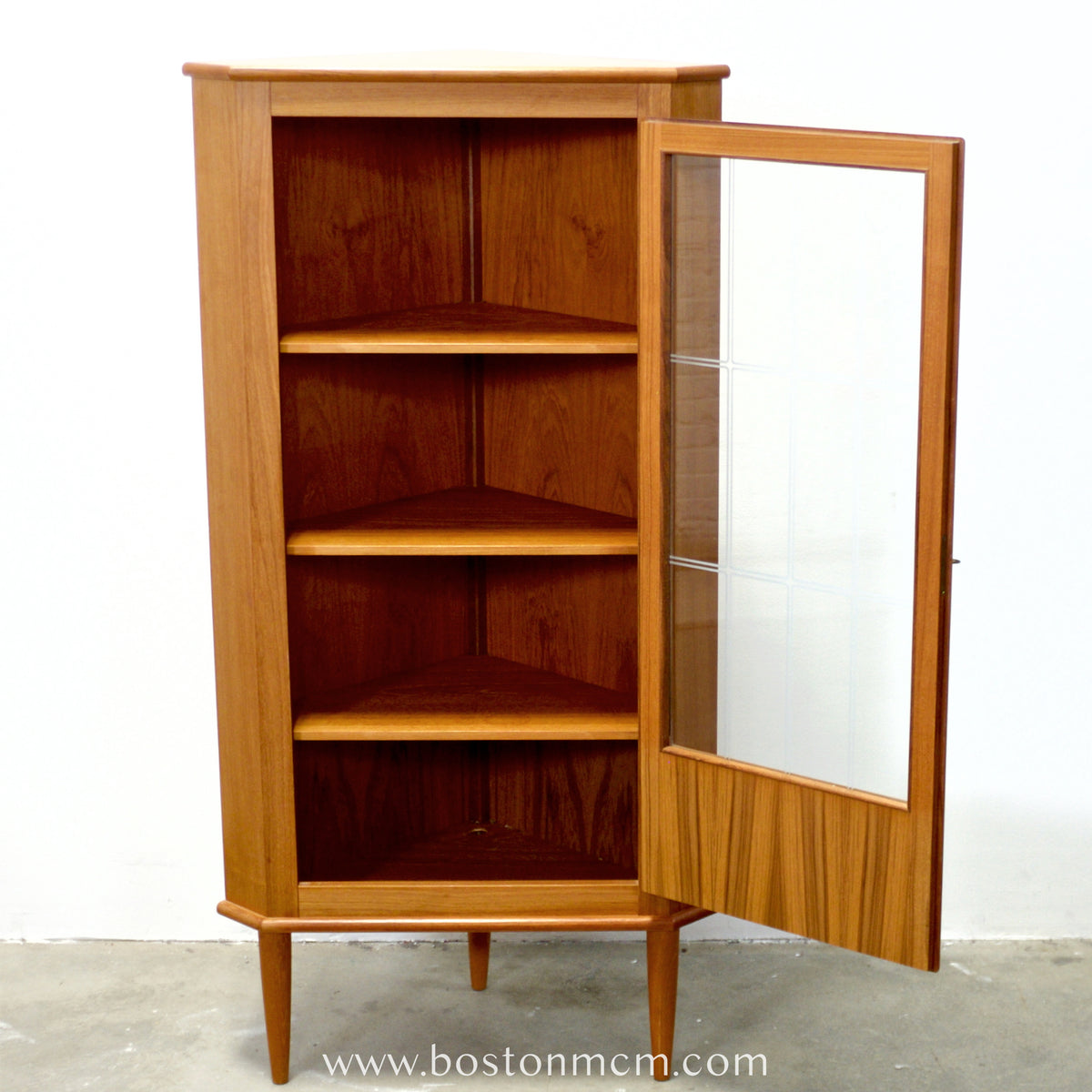 Danish Teak Corner Cabinet - #A1928