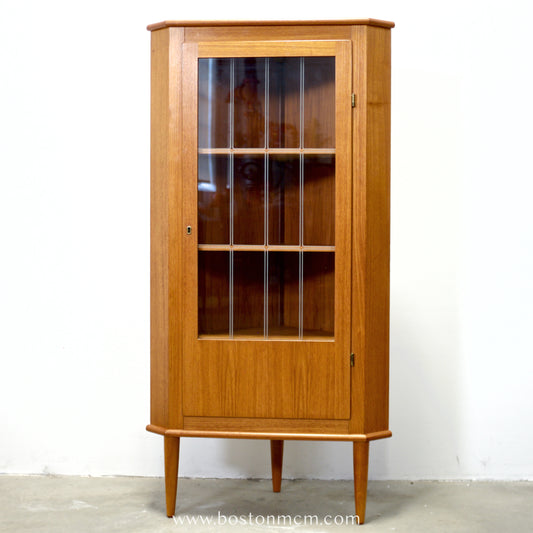 Danish Teak Corner Cabinet - #A1877