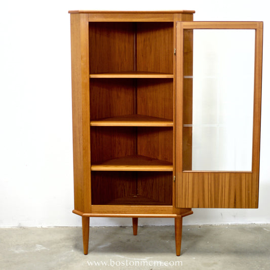 Danish Teak Corner Cabinet - #A1877