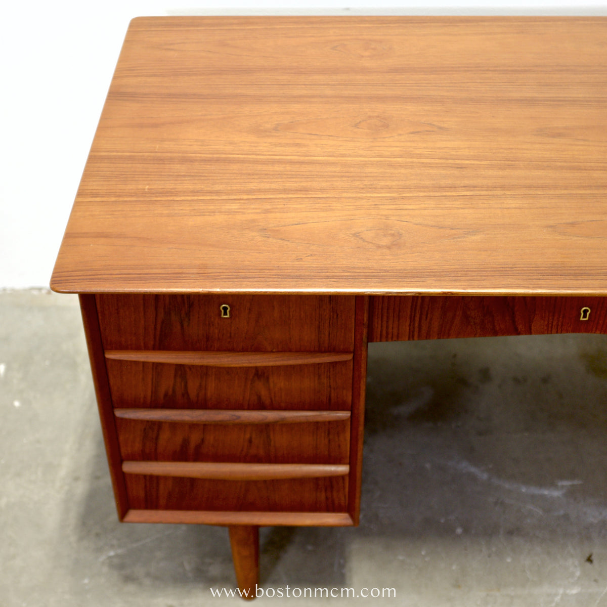 Danish Teak Executive Desk w/ Rear Shelving - #A1545