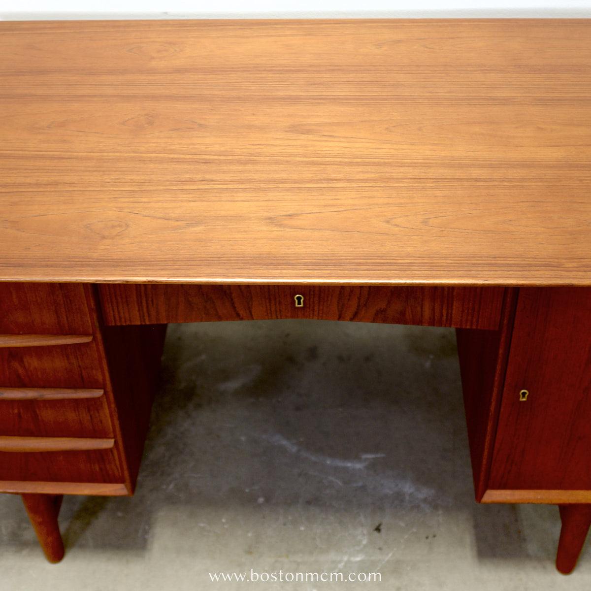 Danish Teak Executive Desk w/ Rear Shelving - #A1545