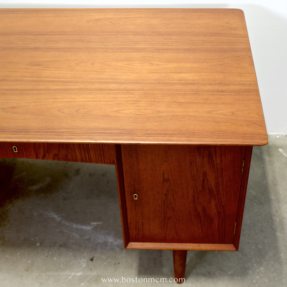 Danish Teak Executive Desk w/ Rear Shelving - #A1545