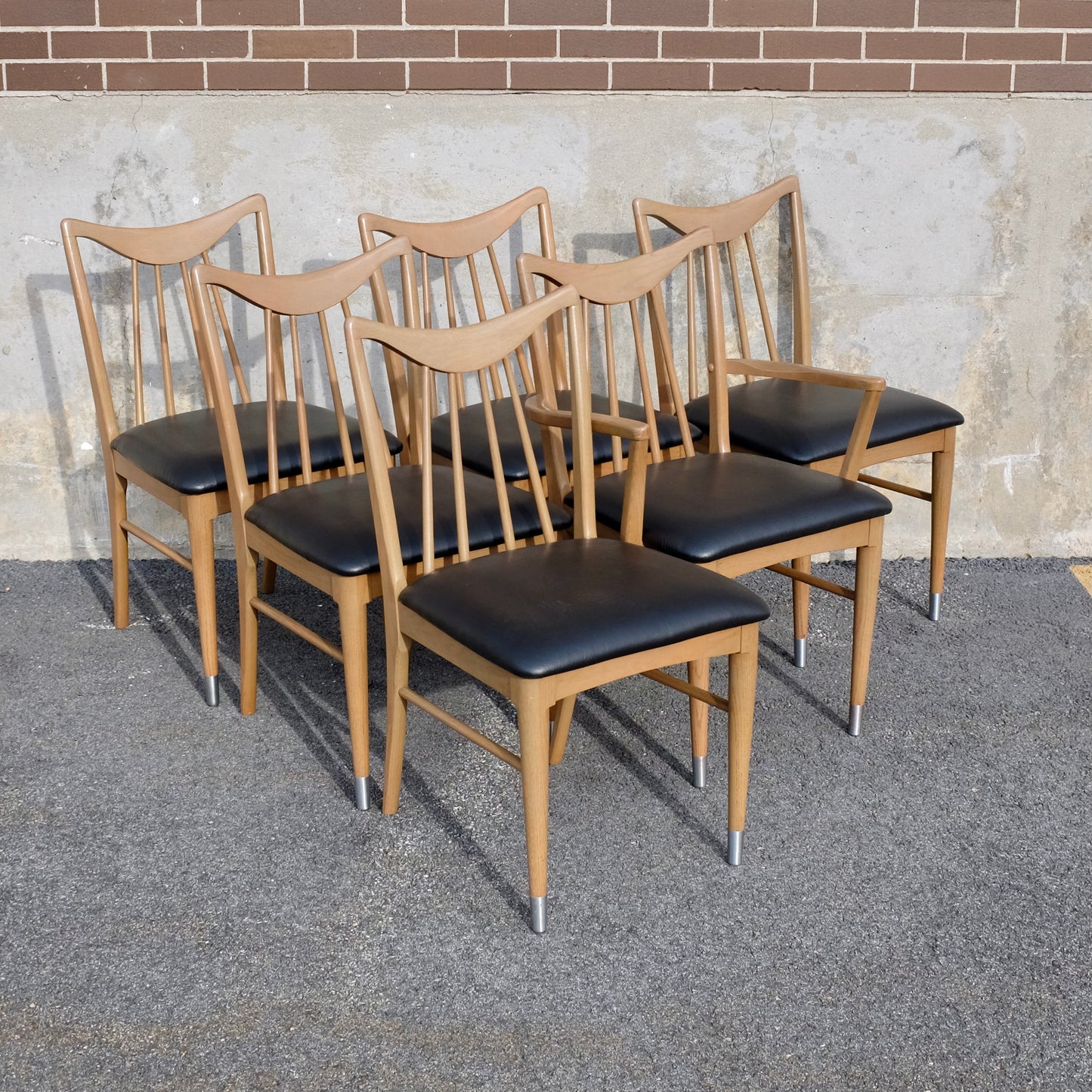 Keller Furniture "Valkerie" Oak Dining Chairs - Set of 6