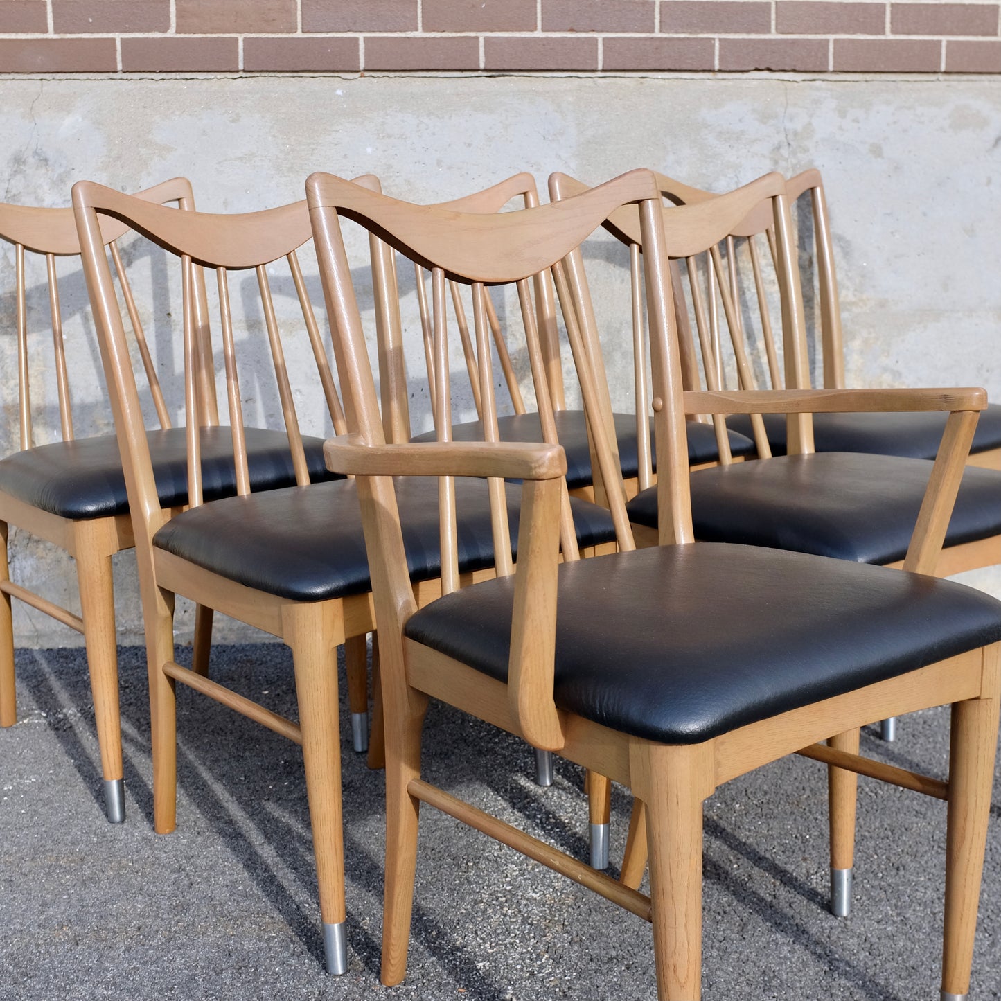 Keller Furniture "Valkerie" Oak Dining Chairs - Set of 6