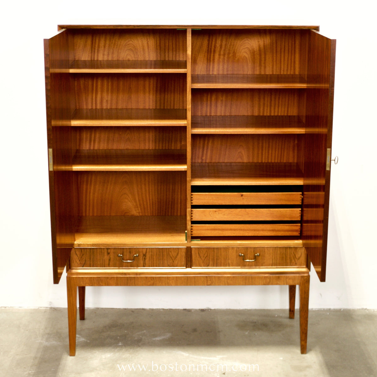 O. Bank Larsens Møbelfabrik Cutlery Cabinet / Highboard / Tall Sideboard - #A1704
