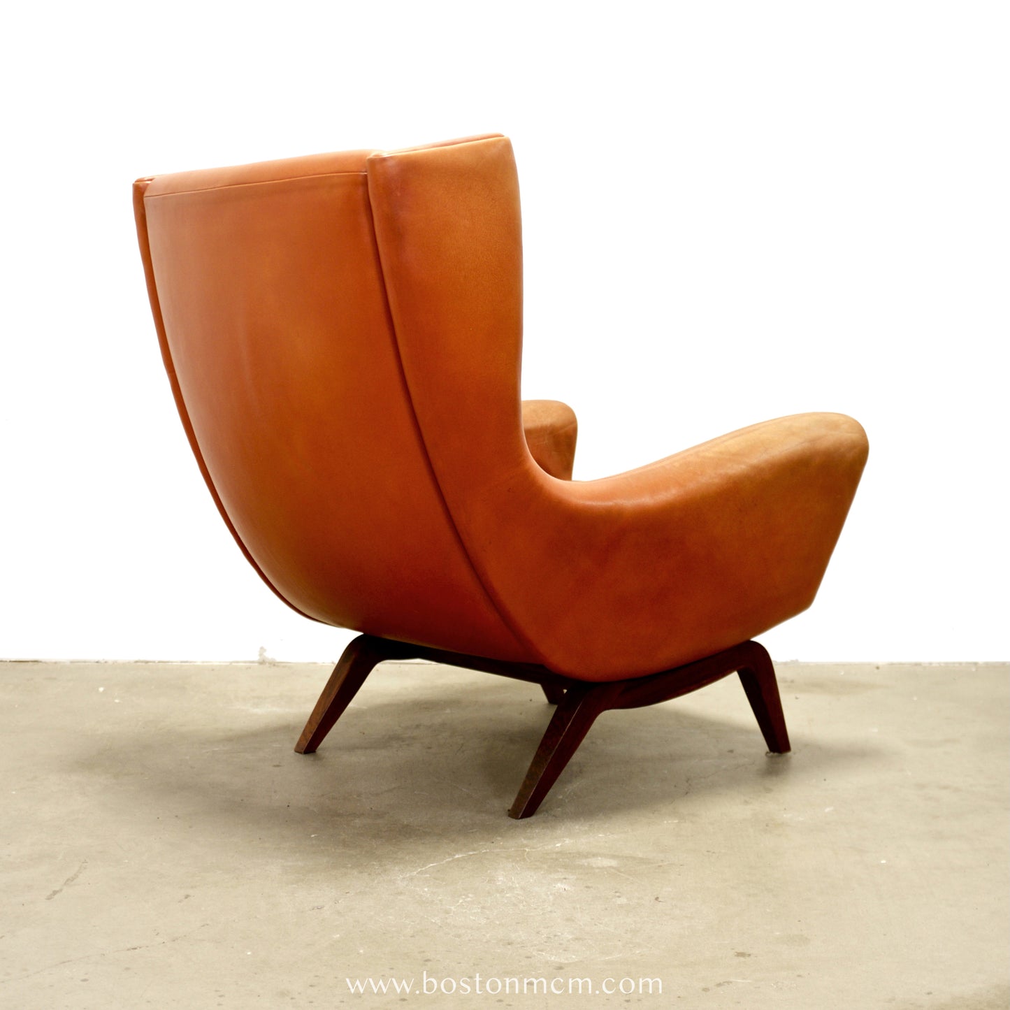 Søren Willadsen Leather & Rosewood Model No.110 Armchair Designed by Illum Wikkelsø - #A2149