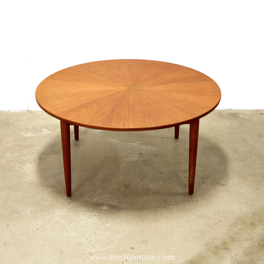 Danish Teak Round Coffee Table - #A1732