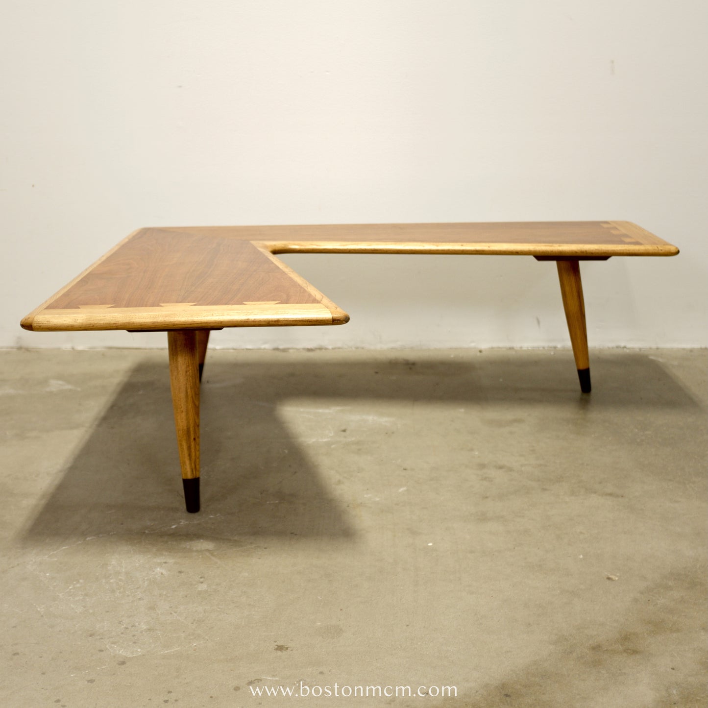 Lane “Acclaim” Walnut & Ash Boomerang Coffee Table - #A2264