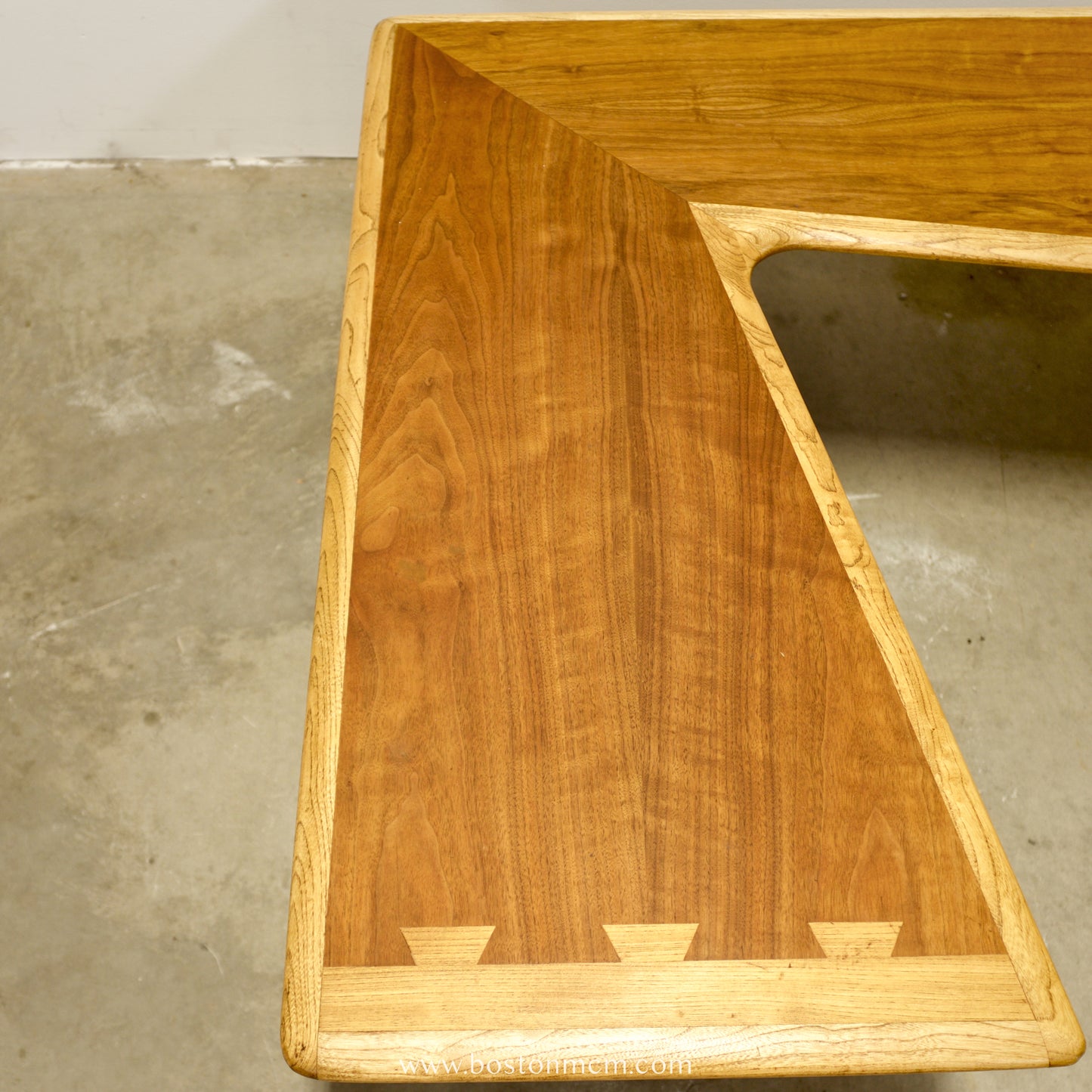 Lane “Acclaim” Walnut & Ash Boomerang Coffee Table - #A2264