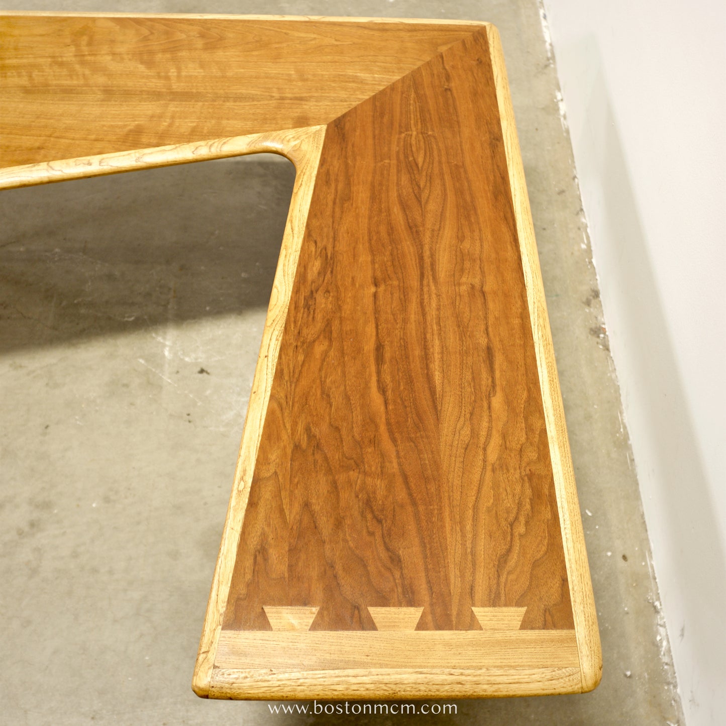 Lane “Acclaim” Walnut & Ash Boomerang Coffee Table - #A2264