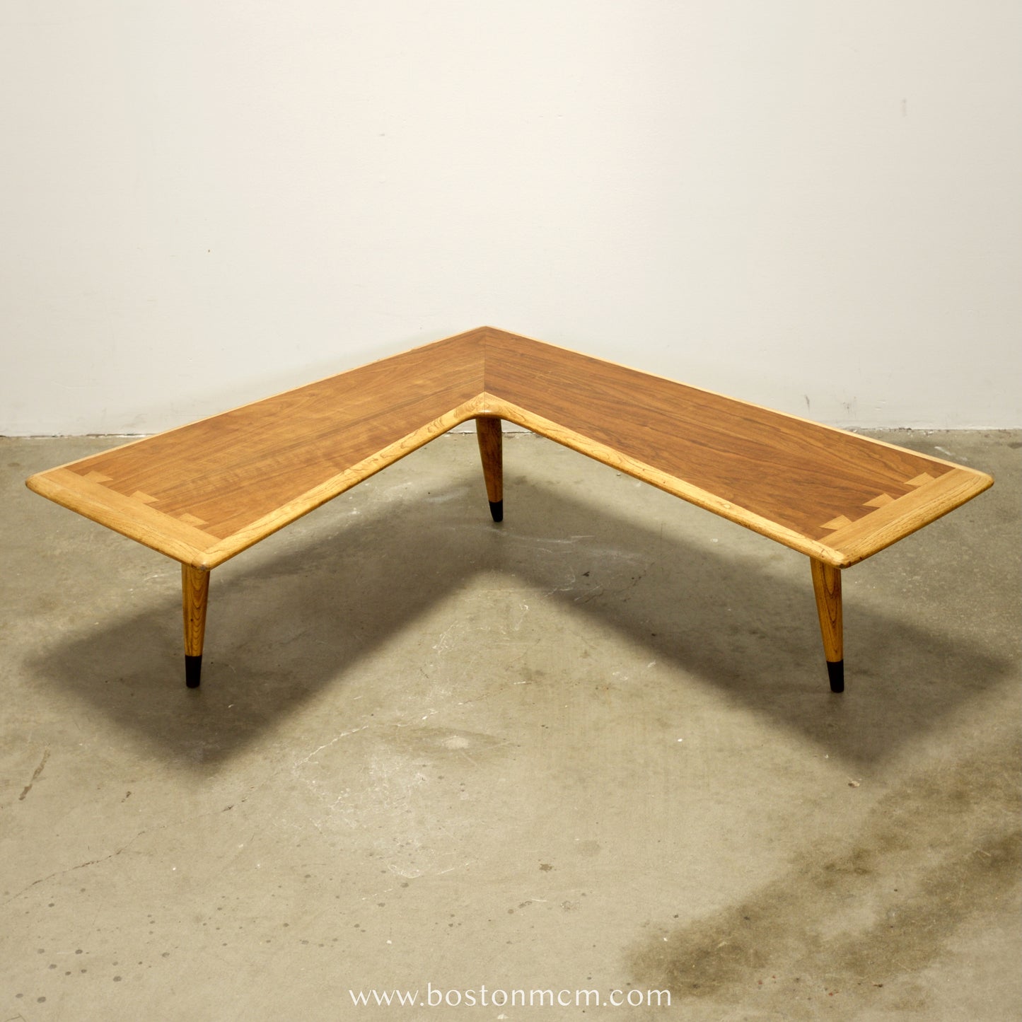 Lane “Acclaim” Walnut & Ash Boomerang Coffee Table - #A2264