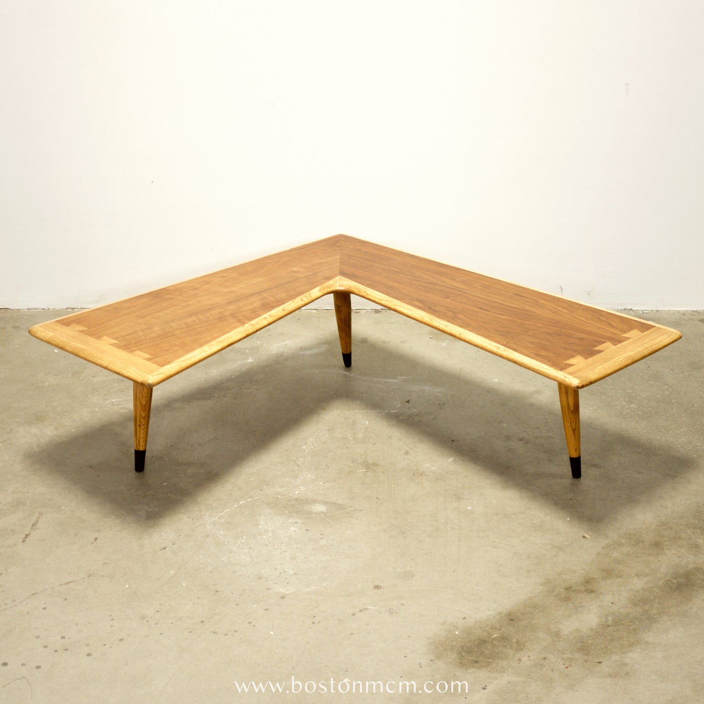Lane “Acclaim” Walnut & Ash Boomerang Coffee Table - #A2264