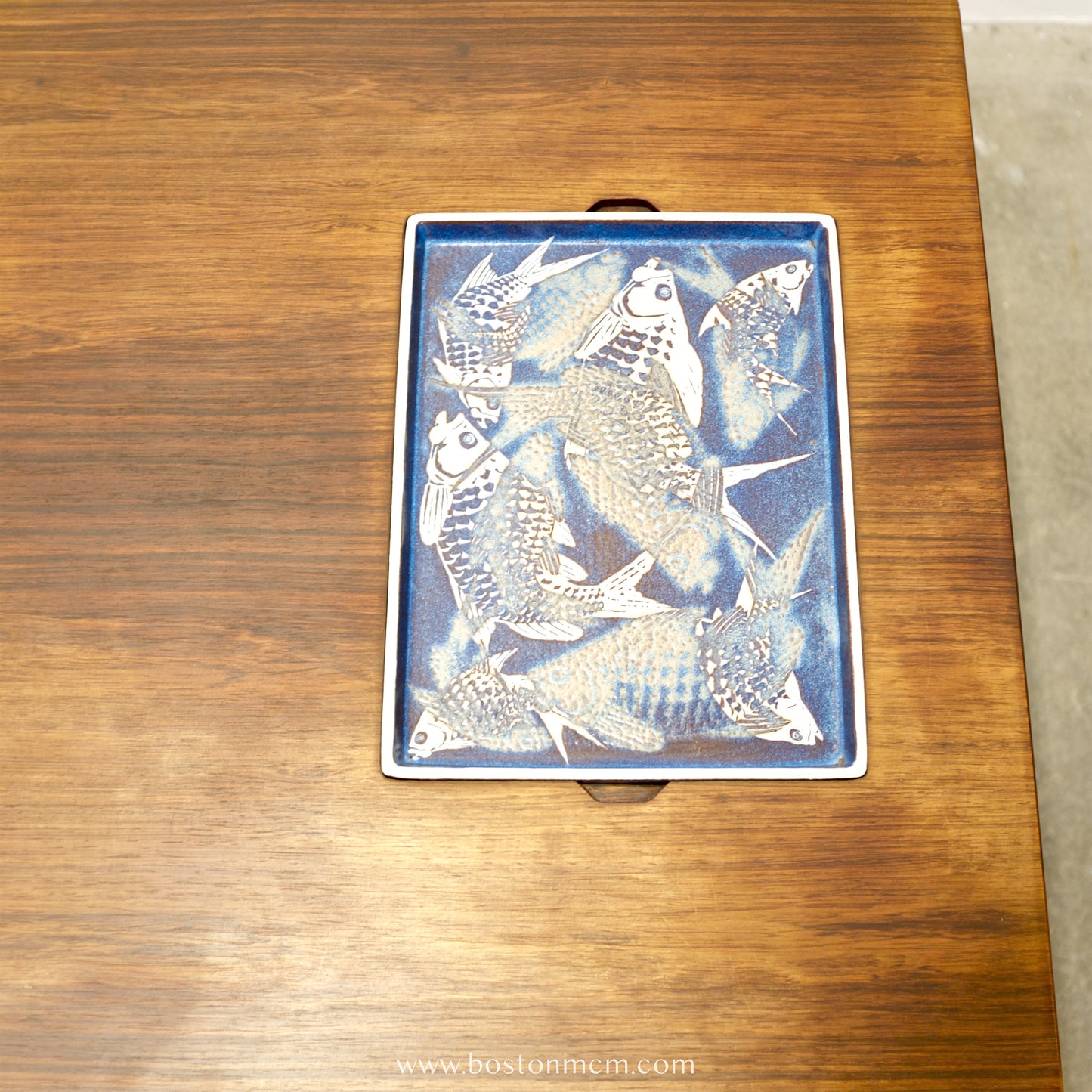 Royal Copenhagen Danish Rosewood Coffee Table w/ Faience Inlay Designed by Nils Thorsson - #A2173