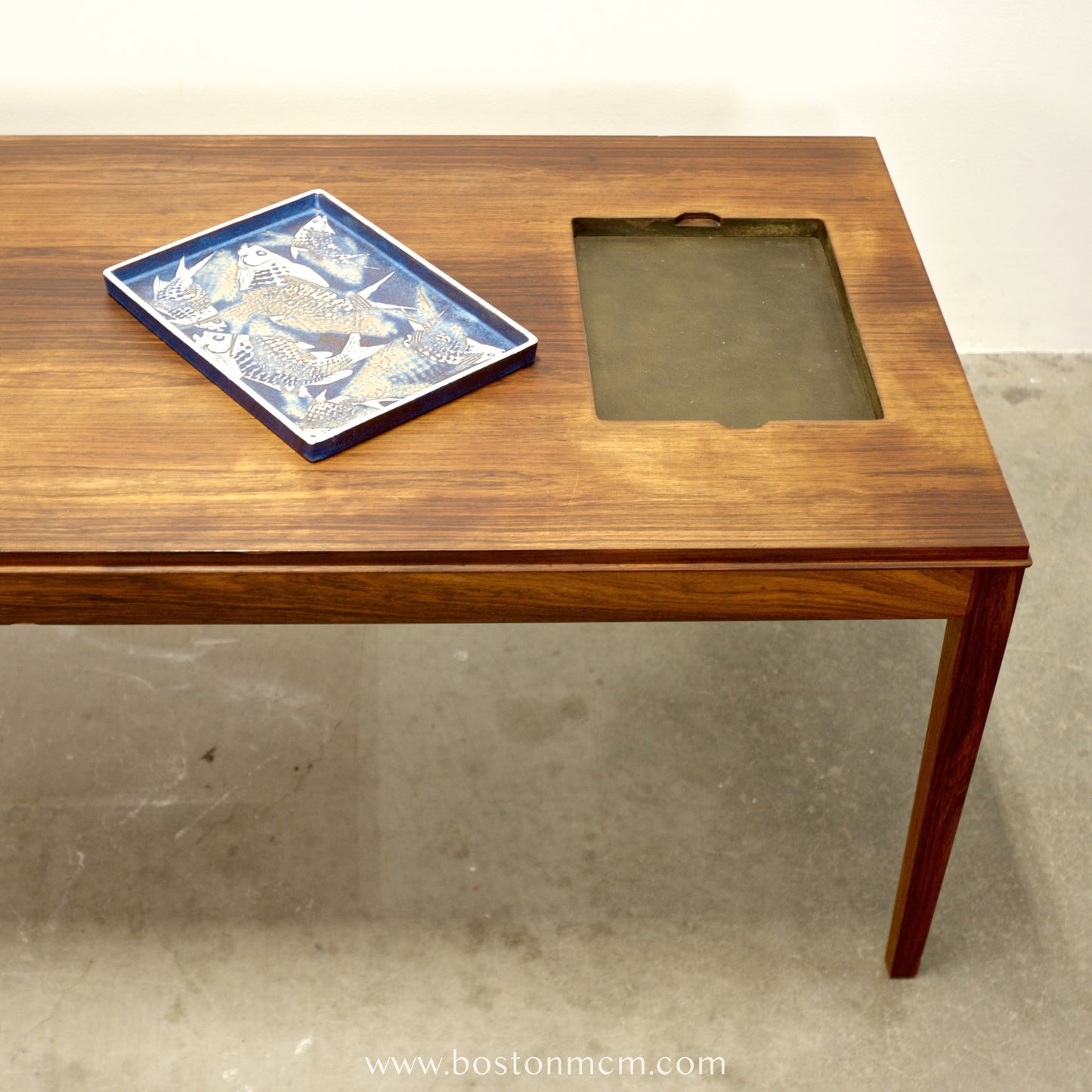 Royal Copenhagen Danish Rosewood Coffee Table w/ Faience Inlay Designed by Nils Thorsson - #A2173