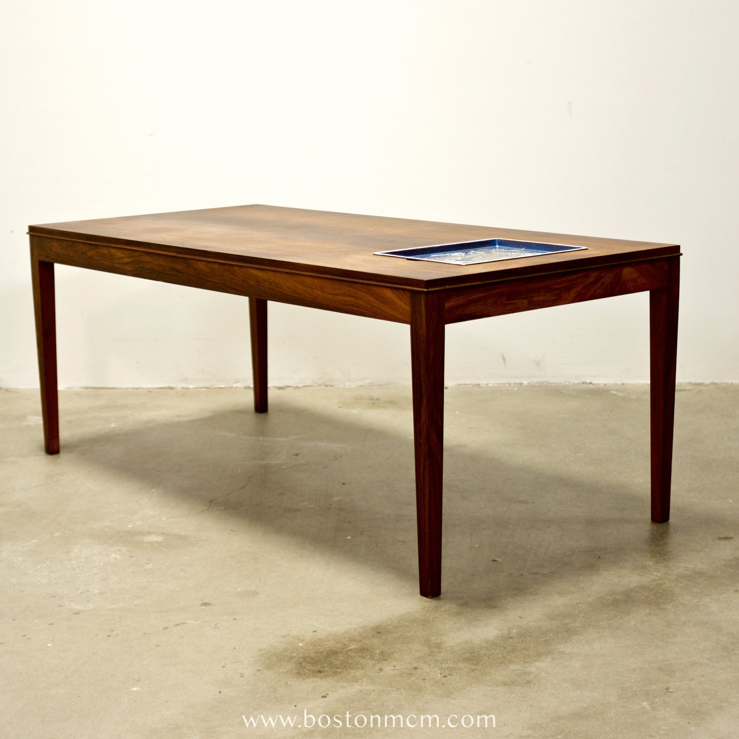 Royal Copenhagen Danish Rosewood Coffee Table w/ Faience Inlay Designed by Nils Thorsson - #A2173