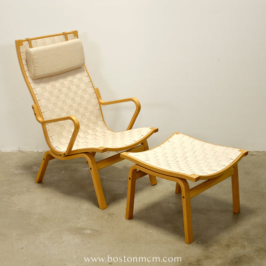 Kvist Møbler “Albert” Armchair & Stool Designed by Finn Østergaard - #A1725