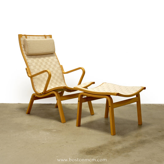Kvist Møbler “Albert” Armchair & Stool Designed by Finn Østergaard - #A1725