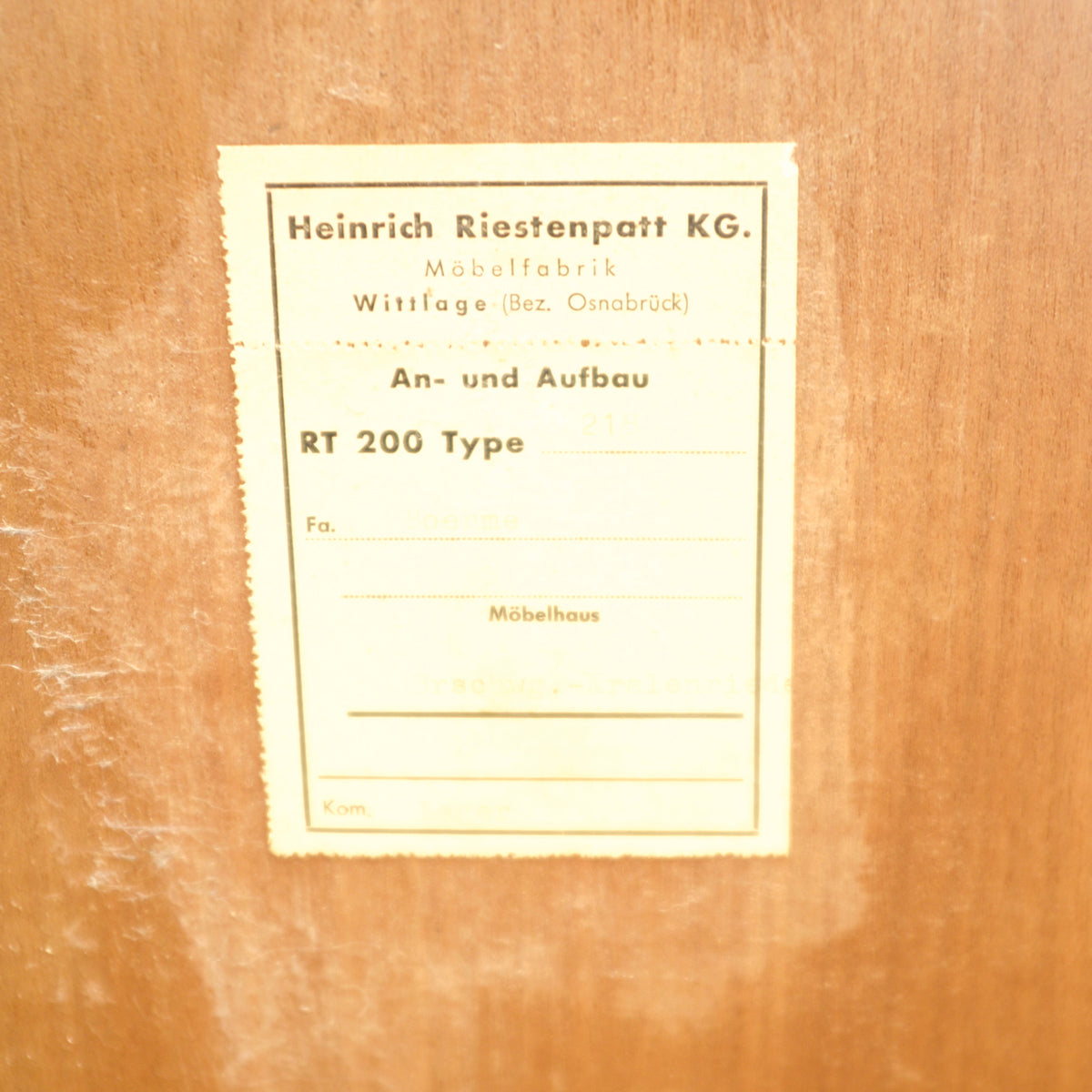 RT Möbel Highboard / Tall Sideboard Designed by Heinrich Riesenpatt - #A2104