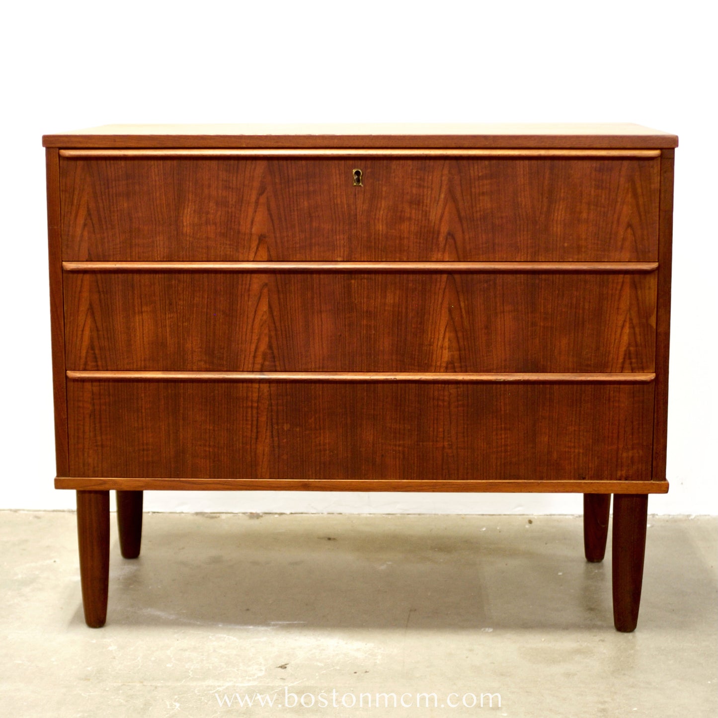 Danish Teak 3 Drawer Chest / Dresser - #A2174