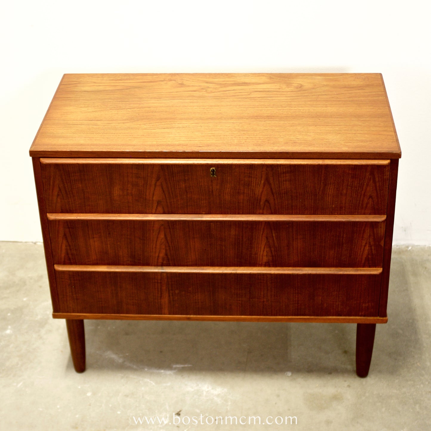 Danish Teak 3 Drawer Chest / Dresser - #A2174