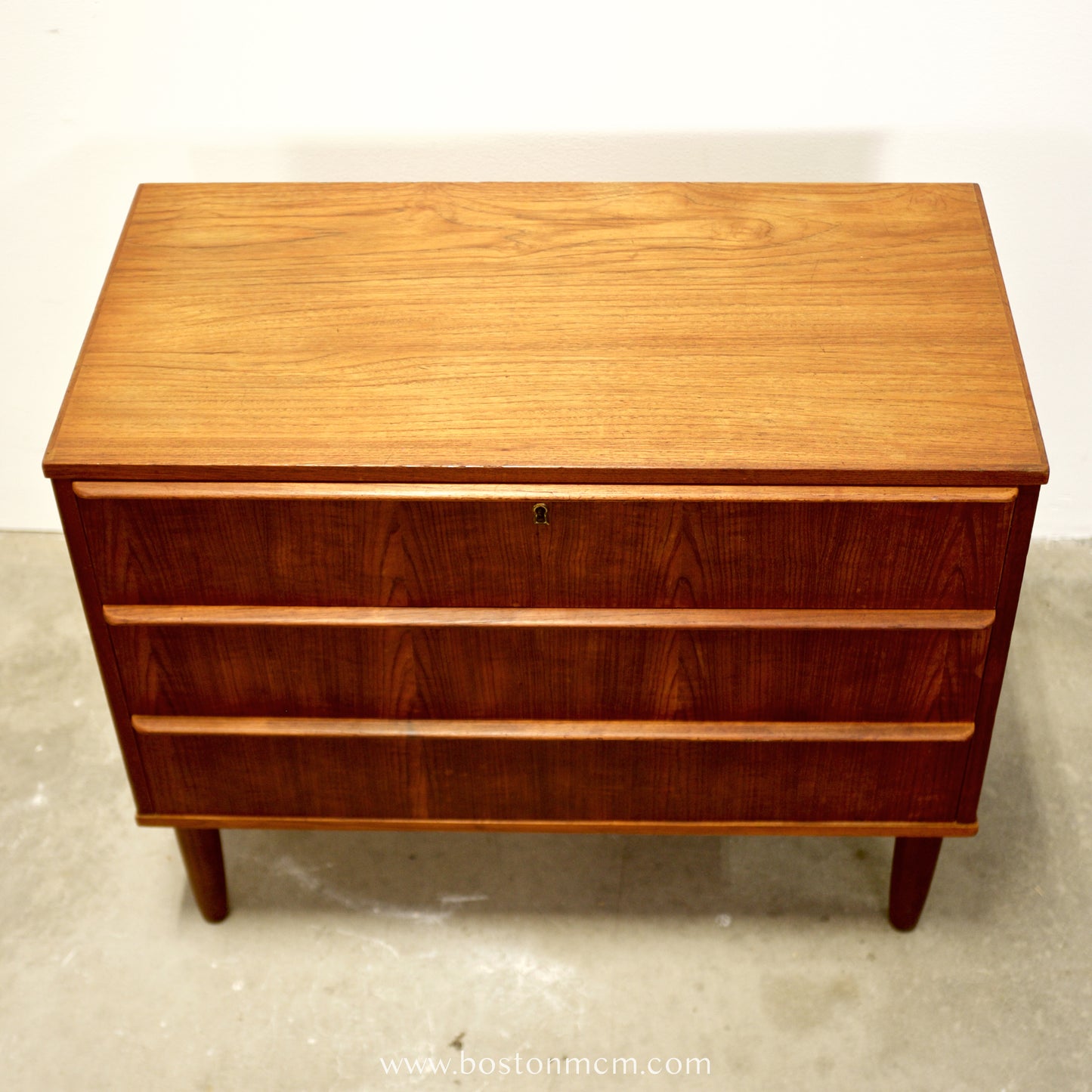 Danish Teak 3 Drawer Chest / Dresser - #A2174